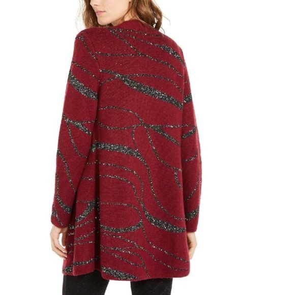 Alfani Sequin Open-Front Cardigan - Picture 2 of 7